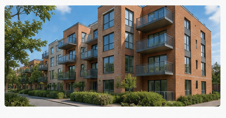 Modern residential apartment block
